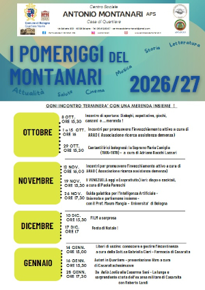 Svaghi pomeridiani 2026 al Montanari